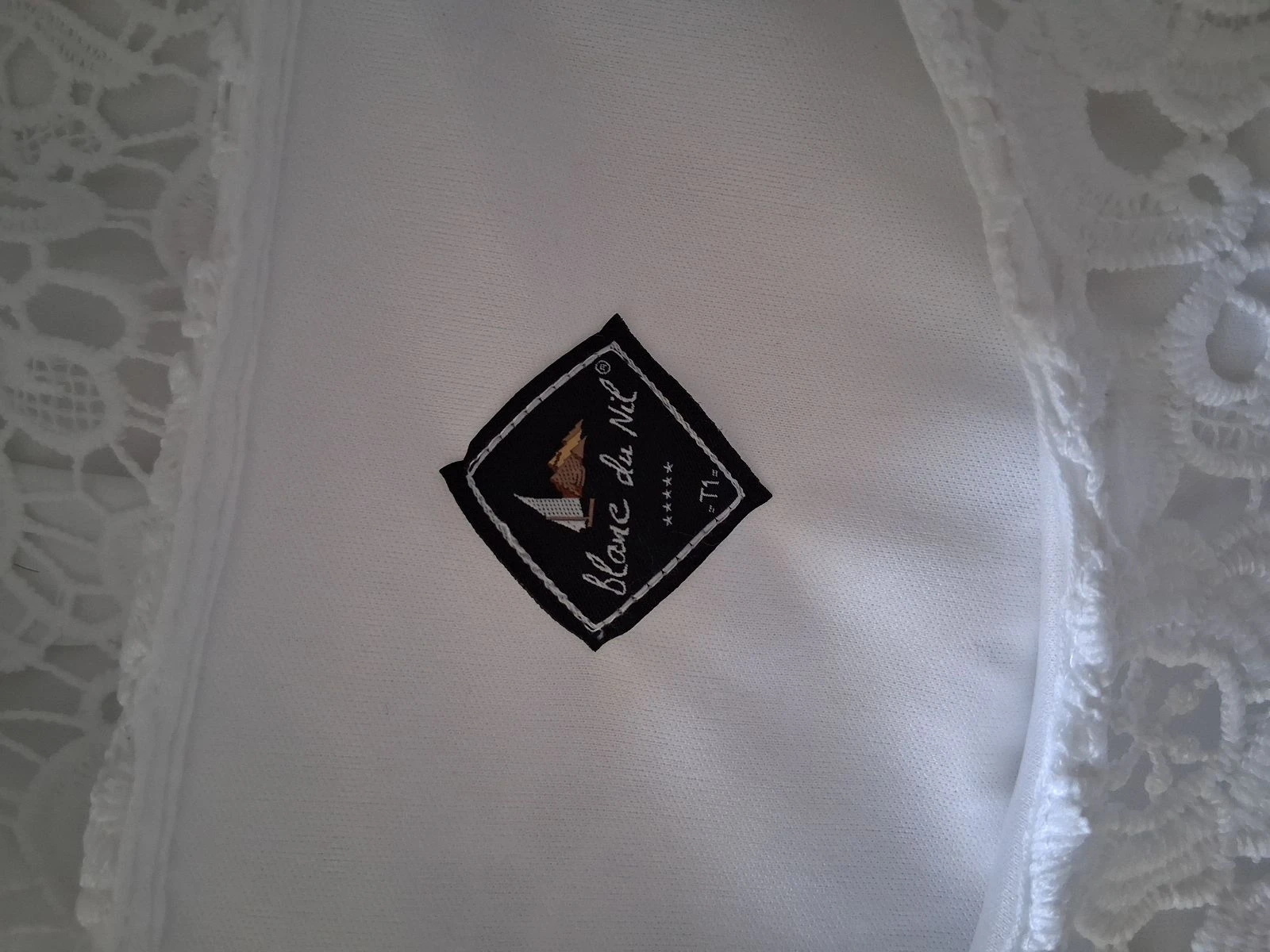 Vestido blanco de encaje guipú Blanc du Nil - Talla 36 – photo 7